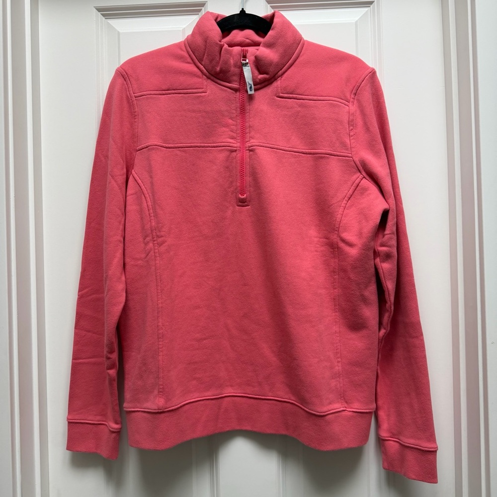VINEYARD VINES SHEP SHIRT JETTY RED PREPPY 1/4 ZIP LONG SLEEVE LARGE NWT